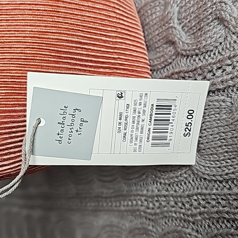 Nwt A New Day Coral Rose Handbag - Picture 3 of 11